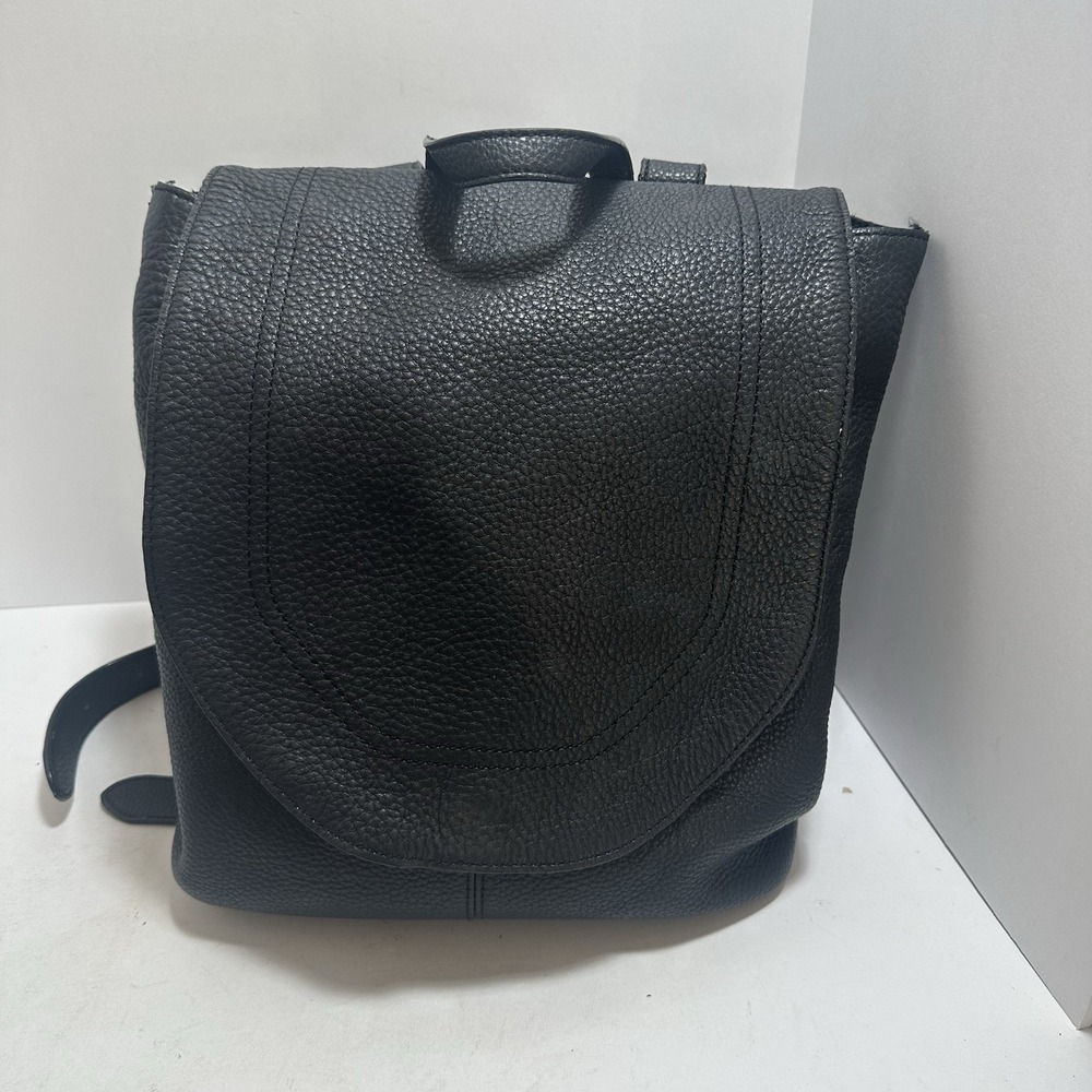 Sanctuary Day-2-Day‎ Black Leather Backpack With Adjustable Straps
